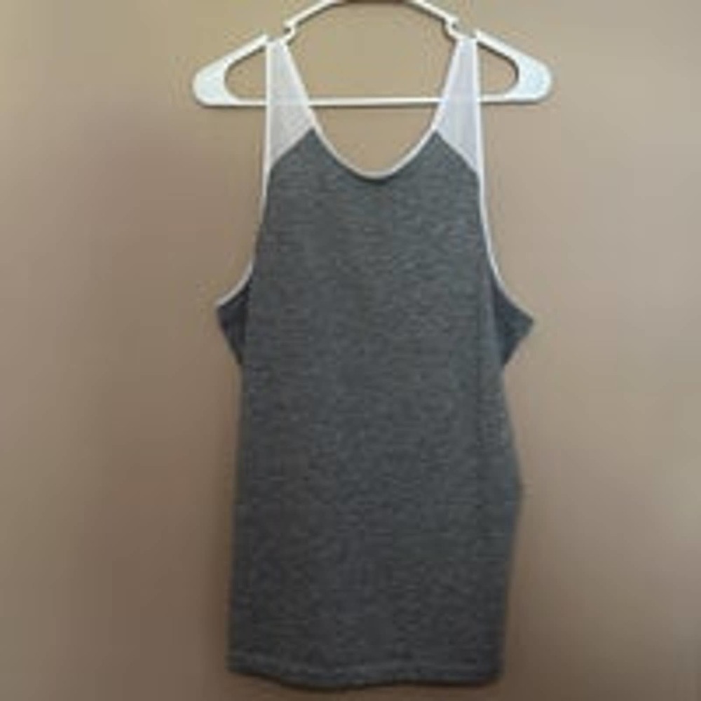 Avia Women’s White Gray Block Stretch Lightweight Athletic‎ Tank Top Medium